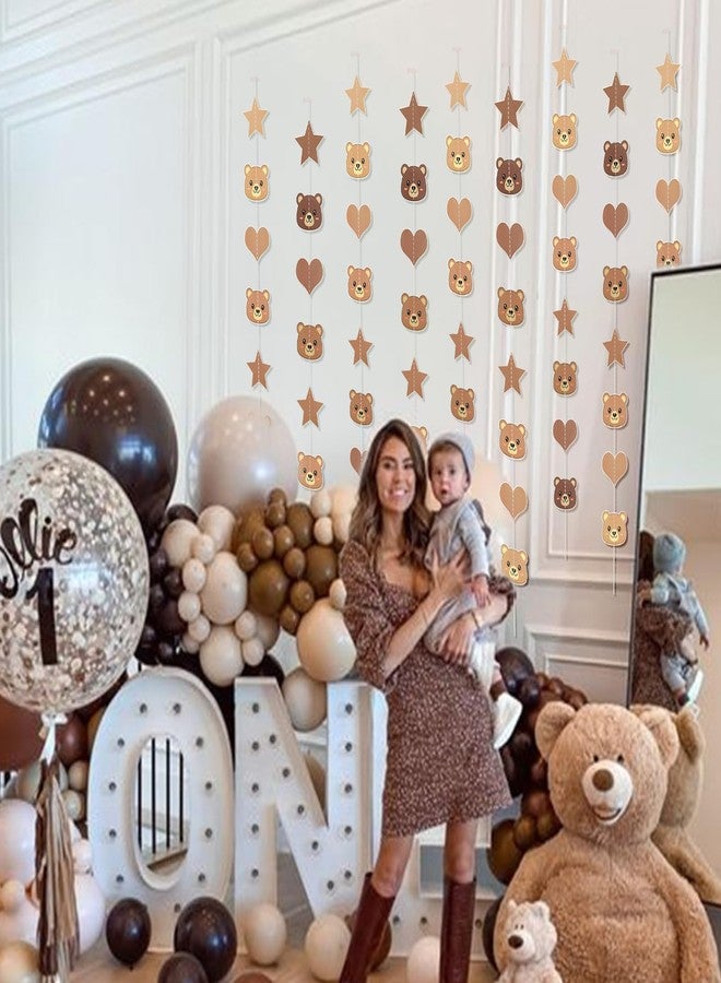 Urlax Bear Birthday Party Decorations, Animal banner for Gender Reveal Birthday Wedding Baby Shower Bearly Theme Boys Girls Decorations(Brown) - Image 5
